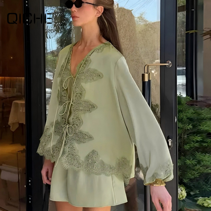 Cami Top Lace - QICHE Conjunto de Top y Shorts