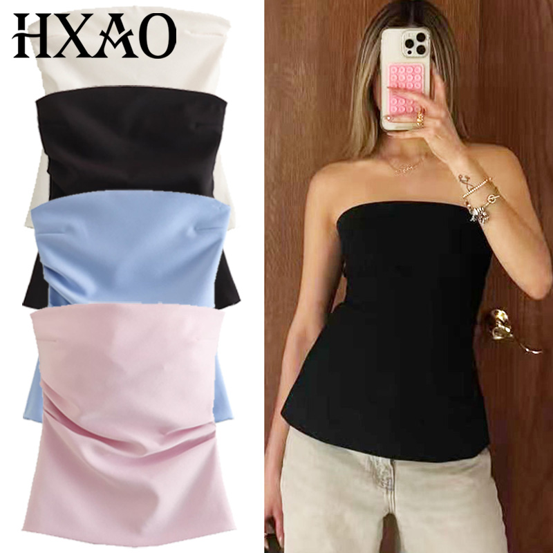 Strapless Bra Backless - HXAO-Top de tubo con corsé para