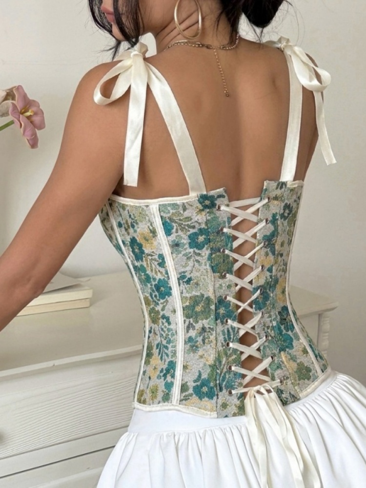 Corsés de hueso con flores ver - Corset Waist Cinch reseña y precio